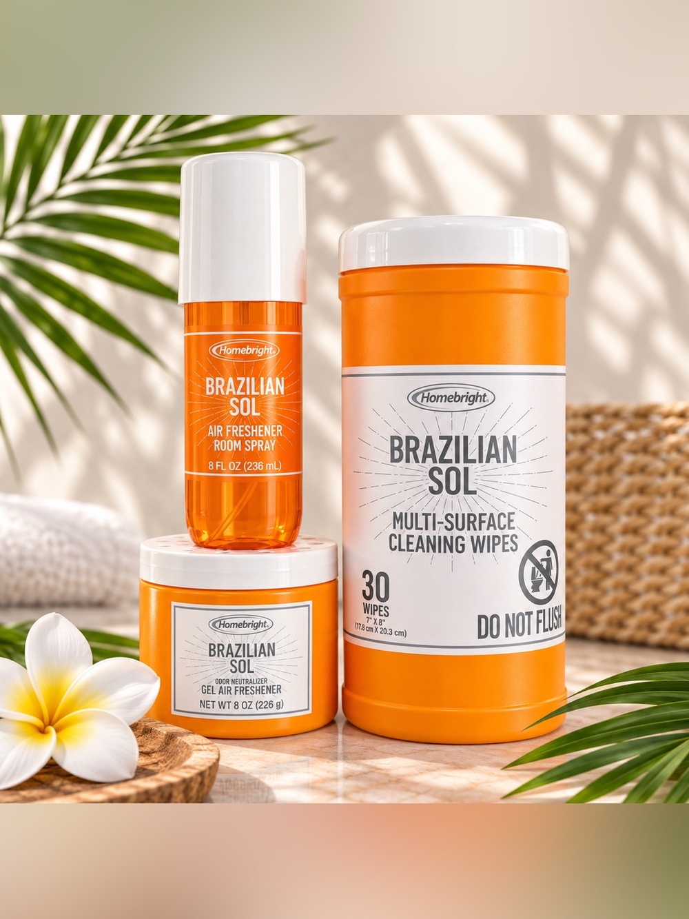 Brazilian Sol Home Fragrance Cleaning Set 3-PieceDescription